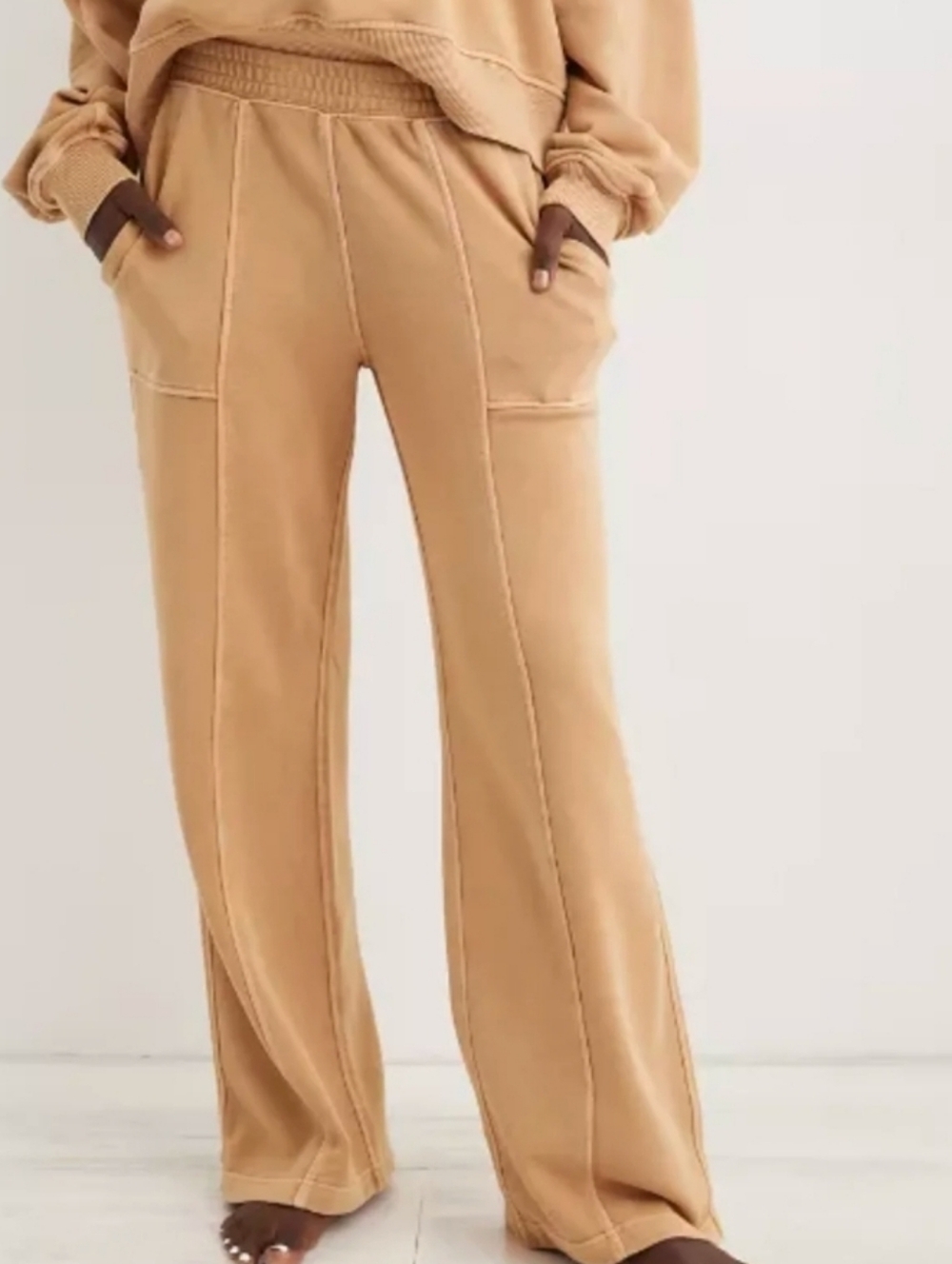 AERIE House Party Skater Pant In Dusty Pink - Picture 1 of 5